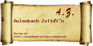 Aulenbach Zoltán névjegykártya