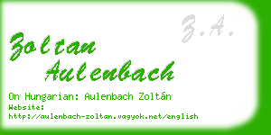 zoltan aulenbach business card